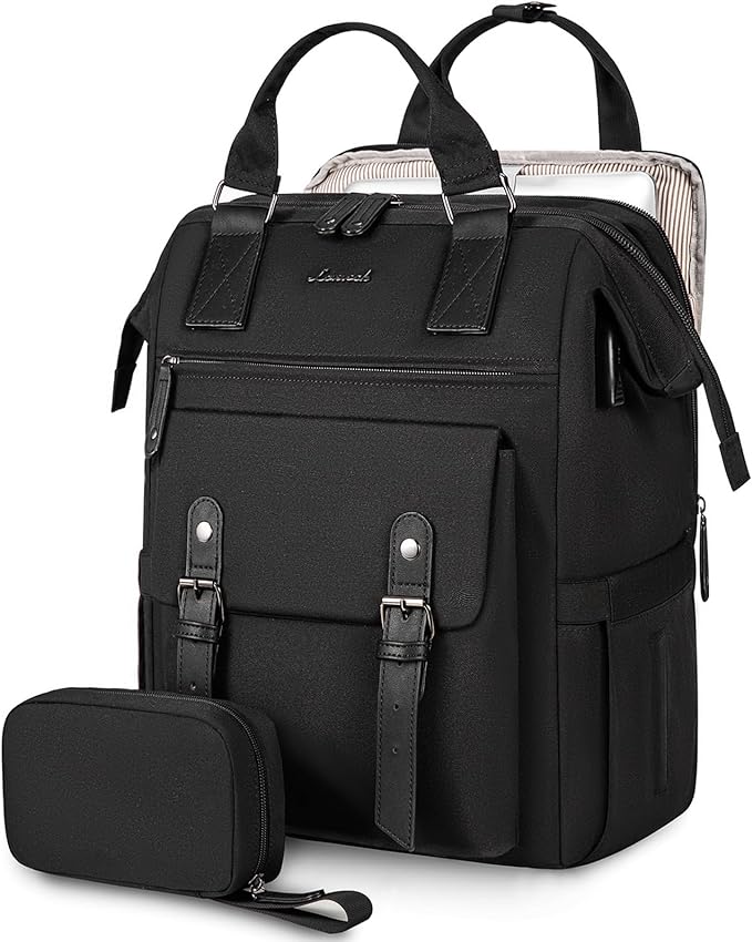 LOVEVOOK Laptop Backpack Women, Nurse Bags Teacher Work Backpack with Laptop Compartment, Water Resistant Computer Backpack Purse for Women College Business Travel Laptop Backpack, 15.6 Inch, Upgraded