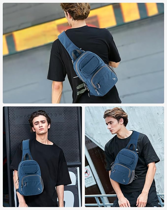 OIWAS Sling Bag Crossbody Backpack for Men, One Strap Backpack Hiking Daypack Chest Bag for Women