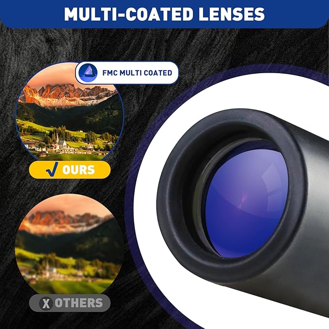 HDAJY Mini Monocular Telescope, Upgrade 30 x 25 HD Monoculars for Adults High Powered, Be Used for Stargazing, Hunting, Black