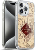 Head Case Designs Officially Licensed Harry Potter The Marauder's Map Prisoner of Azkaban II Gel Case [Military Grade Protection] Compatible with Apple iPhone 15 Pro and Compatible with MagSafe