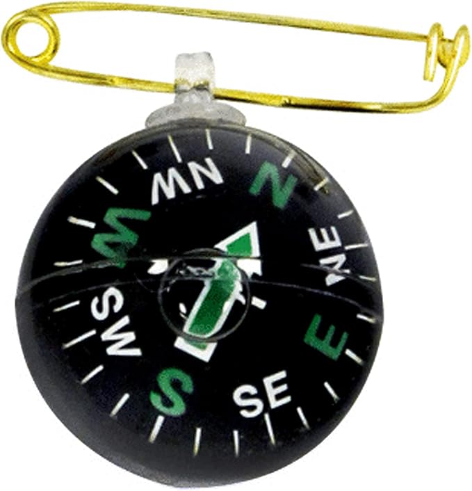 2 Survival Navigation Ball Pin On Compass Liquid Filled Camping Hiking Military