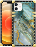 Compatible with iPhone 11 Case, Golden Texture Marble Veining Luxury Golden Decoration for Girl Women Soft TPU Shockproof Protective Hard PC Back for iPhone 11