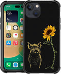 for iPhone 13 Case, Pig Sunflower Yellow Sunshine Pattern Graphic Design Girl Boy Soft Silicone Hard Acrylic Shock Protection for iPhone 13