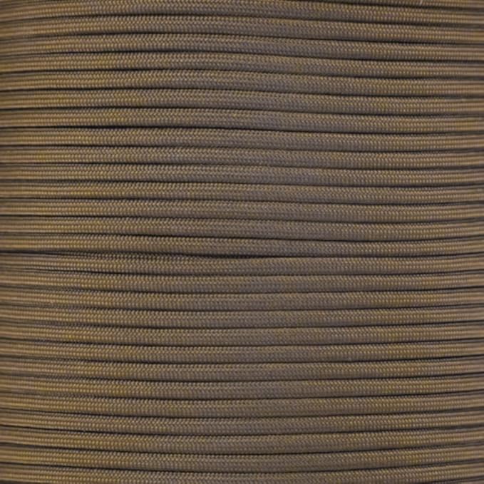 Paracord Planet Solid Color 550lb Paracord – 7 Strand Type III Nylon Cord for Indoor and Outdoor Tasks – New Brown (50 ft)