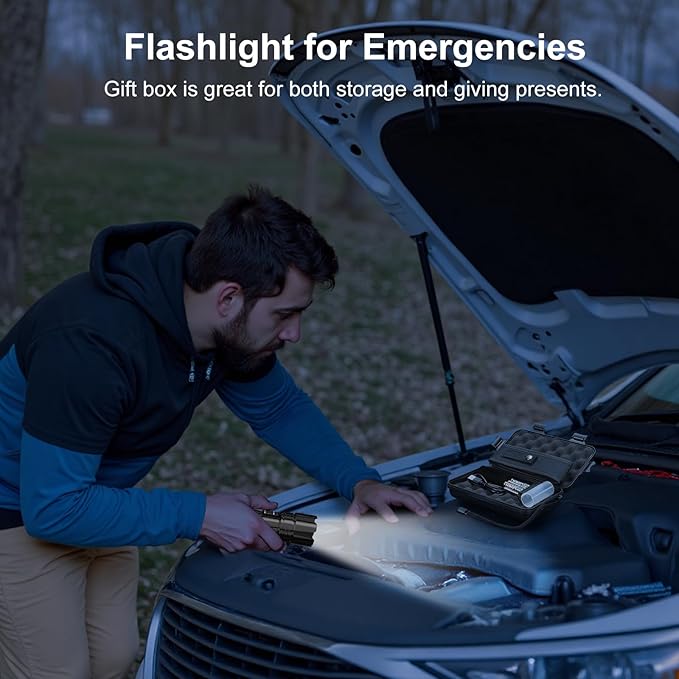 Flashlight 10000 High Lumens Rechargeable - 30W Super Bright LED Flash Light | 5000ft Beam & 12H Long Lasting USB C High Powered Handheld Police Flashlight for Home, Camping, Hiking, Emergency