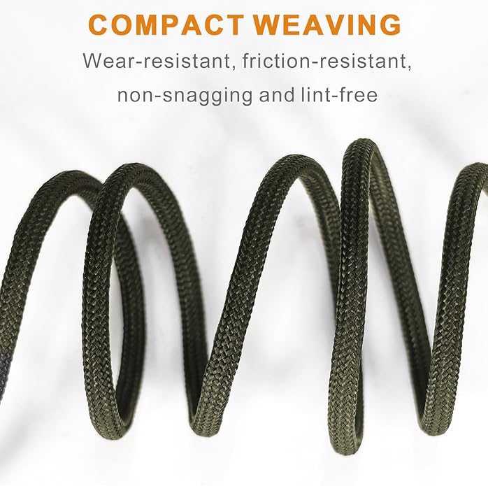 UamGlsob Paracord Survival Shoelaces with Magnesium Fire Starter - Emergency Fire Making Laces for Hiking,Backpacking,Camping