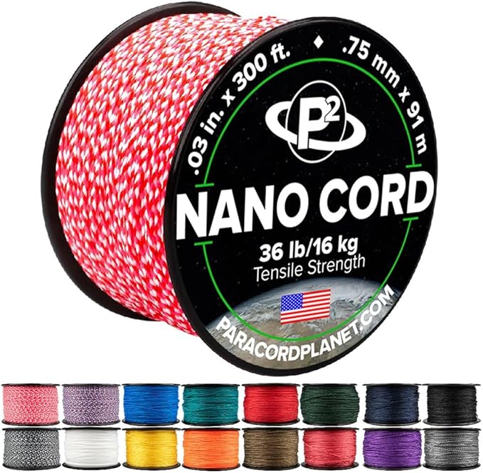 Paracord Planet Nano Cord –Lightweight Nylon Nano Paracord – Great for Arts & Crafts, Home Décor, Camping and More!
