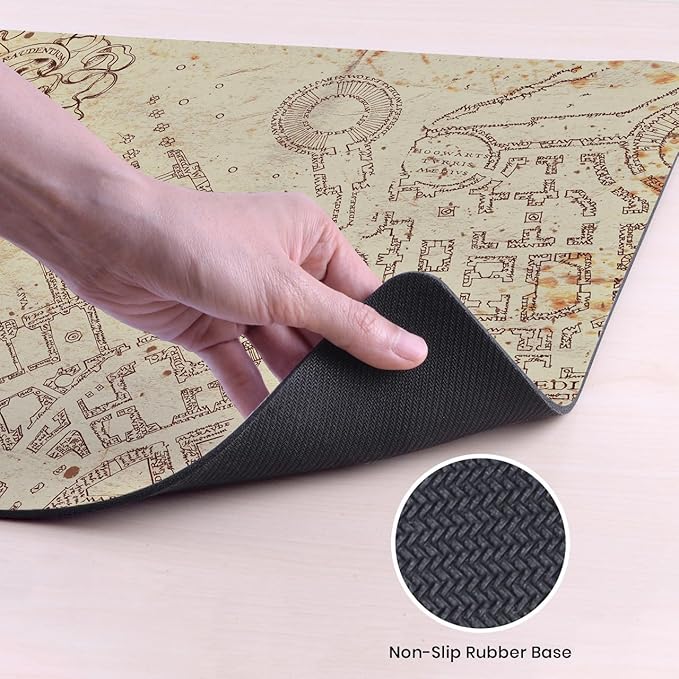 Head Case Designs Officially Licensed Harry Potter The Marauder's Map Graphics 37.4 x 15.75 x 0.16 inches (900 x 400 mm) - XL Gaming Office Desk PC Keyboard Mouse Mat Pad
