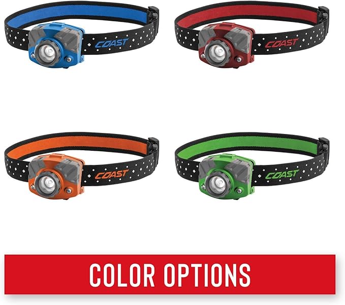 Coast - 20617 FL75R Rechargeable 530 Lumen Dual Color Focusing LED Headlamp, Blue Blue