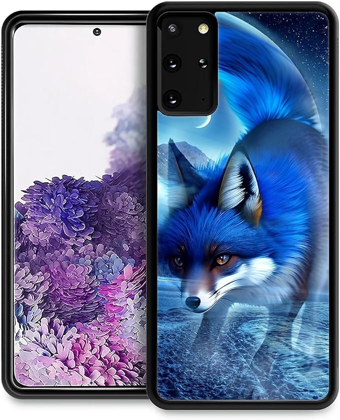for Samsung Galaxy S20 Plus Case, Snowy Mountain Fox Lake Pattern Graphic Design Girl Boy Soft Silicone Hard Acrylic Shock Protection for Samsung Galaxy S20 Plus