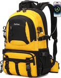 Nerlion 40L Hiking Backpack Travel Backpack for Men Women Camping Waterproof Outdoor Hiking Daypack Lightweight Backpack (Yellow)