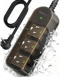 Outdoor Power Strip, 3 AC Outlets, 5 FT, 1625W/13A High-Power Single-Device Use, with Anti-Electric Shock & IPX6 Waterproof, Ideal for Backyard, Patio, Garage, Kitchen, Workshop, Camping, RV