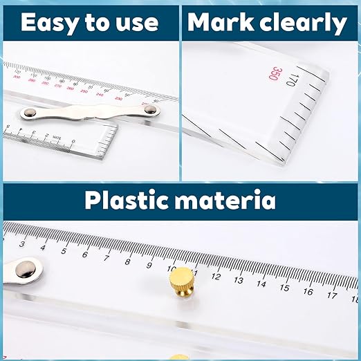 3 Pcs Basic Navigation Set, Include 16 Inch Parallel Ruler with Brass Arms Nautical Protractor Navigation Divider with Clear Scales, 6 Inch Marine Fixed Points Divider for Boat