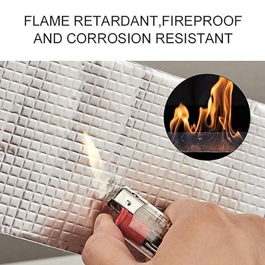 ADHES Butyl Tape Waterproof Tape Aluminum Foil Tape Sealan Tape,2in x 16ft for RV Repair, Window, Boat and Pipe Sealing, Glass & EDPM Rubber Roof Patching, 20Rolls(Model:RA100-1,Glue Color:White)