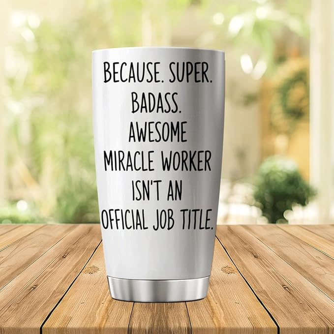 CUBICER Chaos Coordinator Quote Stainless Steel Tumbler 20 Oz Inspirational Funny Gift For Moms Teachers Nurses Workers Cool Insulated Mug Hot Travel Outdoor Iced Heat Bottle