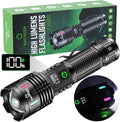 Esgreen Rechargeable Flashlights High Lumens 100000 Single 2 Modes, Super Bright LED Flashlight USB C Long Distance 3280ft, Powerful Long Lasting 10H Heavy Duty Strong Flash Light for Camping Hiking