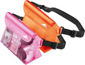 HEETA 2/3/4 Pack Waterproof Pouch with Waist Strap, Screen Touchable Dry Bag with Adjustable Belt for Phone Valuables for Kayaking, Swimming, Snorkeling, Boating, Fishing, Surfing & Beach