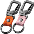Metal heavy duty key chain carabiner clip bottle opener wrist lanyard ring car key fob unisex for men and women