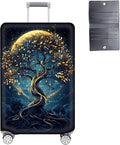 Luggage Cover Protector for 30-32 Inch Suitcases, TSA Approved Elastic Travel Suitcase Covers, Anti-Scratch Washable Luggage Sleeve for Carry On & Checked Bags, Tree of the Universe