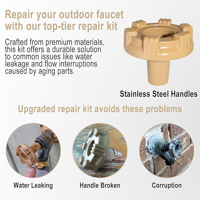 RK-14MH Outside Faucet Repair Kit Metal Handle Compatible with Woodford Model 14,Model 18