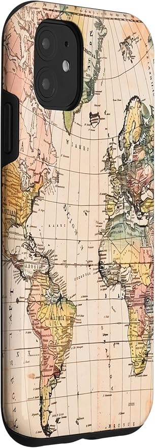 World Map ,Old Map of the World Case for iPhone 11
