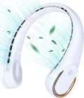 KIDEE Neck Fan, Neck Fans Portable Rechargeable, Upgrade 360° Air Outlet, Super Quiet, 3 Speeds, 4000mAh Personal Bladeless Wearable Fan for Indoor Outdoor Travel-White