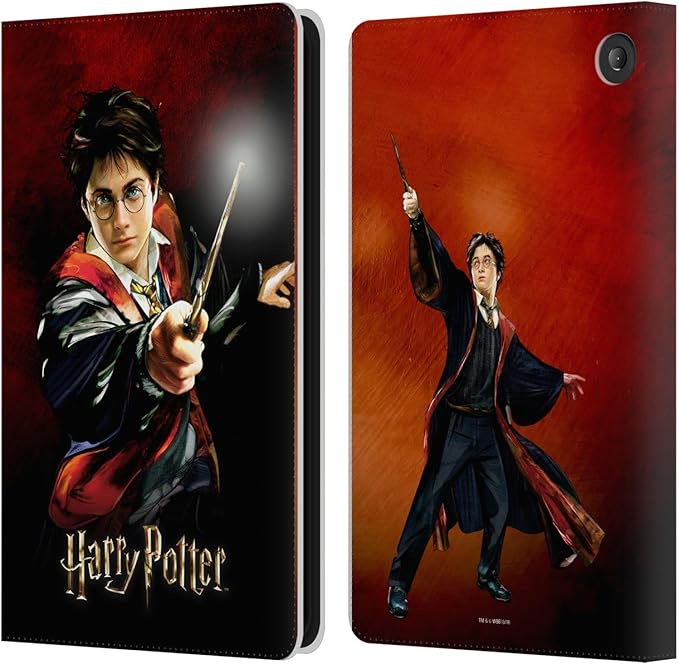 Head Case Designs Officially Licensed Harry Potter Harry Portrait Prisoner of Azkaban II Leather Wallet Case Compatible with Amazon Fire 7 2022