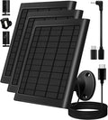 8W Solar Panel for Ring Camera, 3-Pack Solar Panel Charger Compatible with Ring Stick Up Cam Battery, Spotlight Cam Battery, Includes Barrel Plug to USB-C Adapter, IP65 Waterproof, 10ft Cable