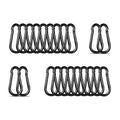 Black Carabiner, Heavy Duty Galvanized Steel Spring Snap Hook Carabiner Clips with 120LBS Holding Capacity, Ideal for Outdoor, Hammock, Swing and Travel (20PCS M4 1.6Inch)
