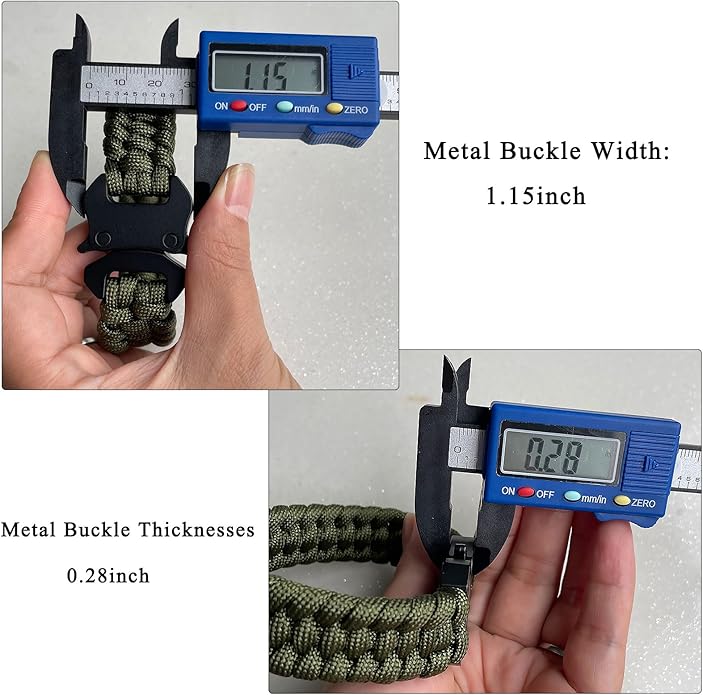 Parachute Cord Bracelets Trilobite Weaved Paracord Bracelet with Side Release Buckle 8.7 inch Black Bracelet for Men Women 1 Set