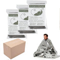 Emergency Foil Blanket (Pack of 100), Survival Thermal Mylar Blankets Individually Packaged, 51 x 83 Inches, Silver, Perfect for Outdoors, Hiking, Marathons or First Aid