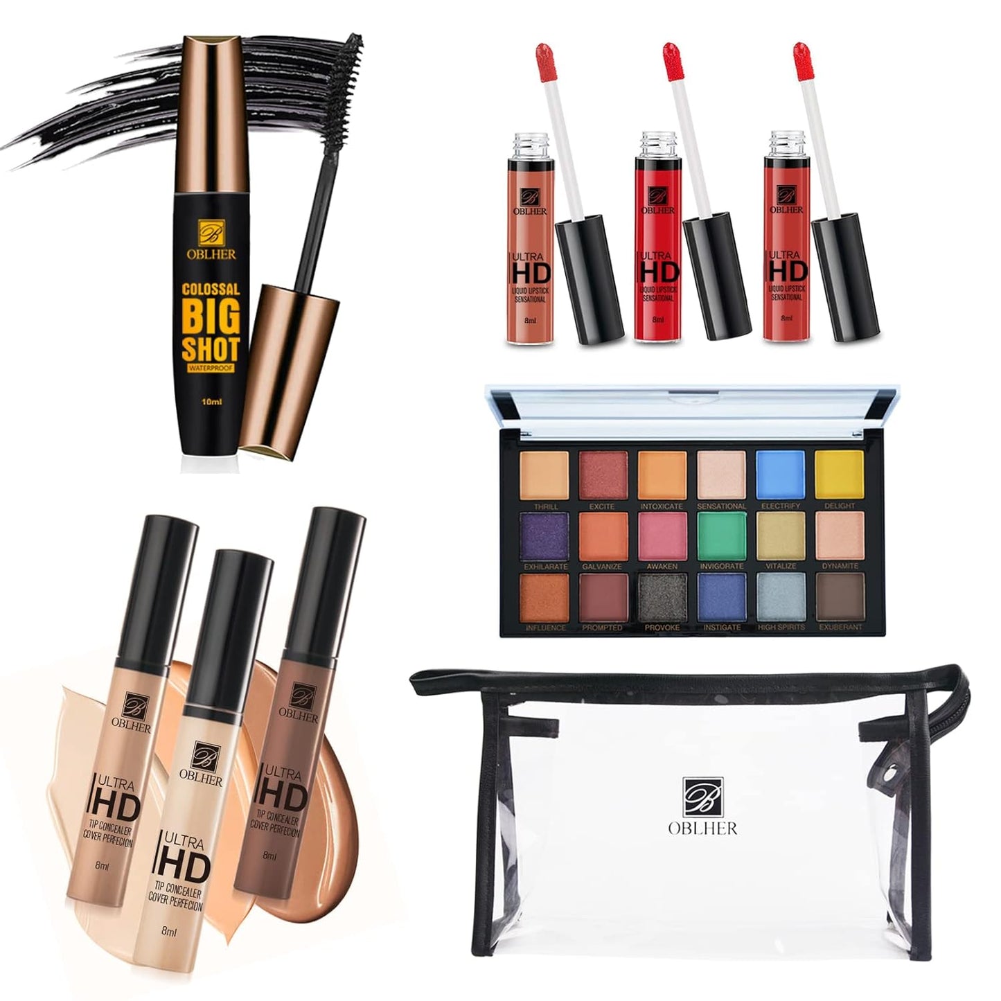 Makeup Kits Contour Palette Set Make Up Kit For Women Full Kit， Ultimate Foundation Combination - Foundation Blending Beauty Spong Cosmetic Bag Natural Makeup Gifts For Teenage Girls.