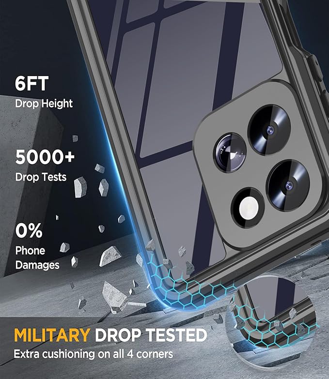 for Motorola Moto G 2026 / Moto G Play 2026 Phone Case, IP68 Waterproof with Built-in Screen Protector, Full Body Underwater Dustproof Shockproof Protective Cover for Moto G Play 2026 Black