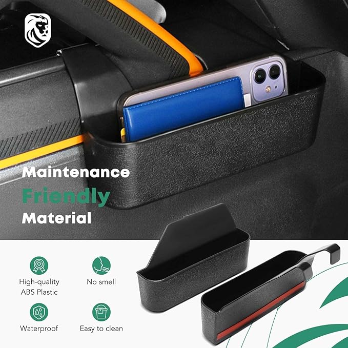 YHTAUTO Center Console Shifter Storage Box with Pads Fit for Ford Bronco 2021 2022 2023 2024, ABS Organizer Gear Side Storage Tray