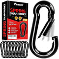 PAMAZY 8Pcs 2.36In Spring Snap Hooks, Carabiner Clip, Heavy Duty Rope Connector, Quick Link Carabiners Spring Snap Hooks for Indoor and Outdoor Activity, Camping, Climbing, Fishing, Hiking