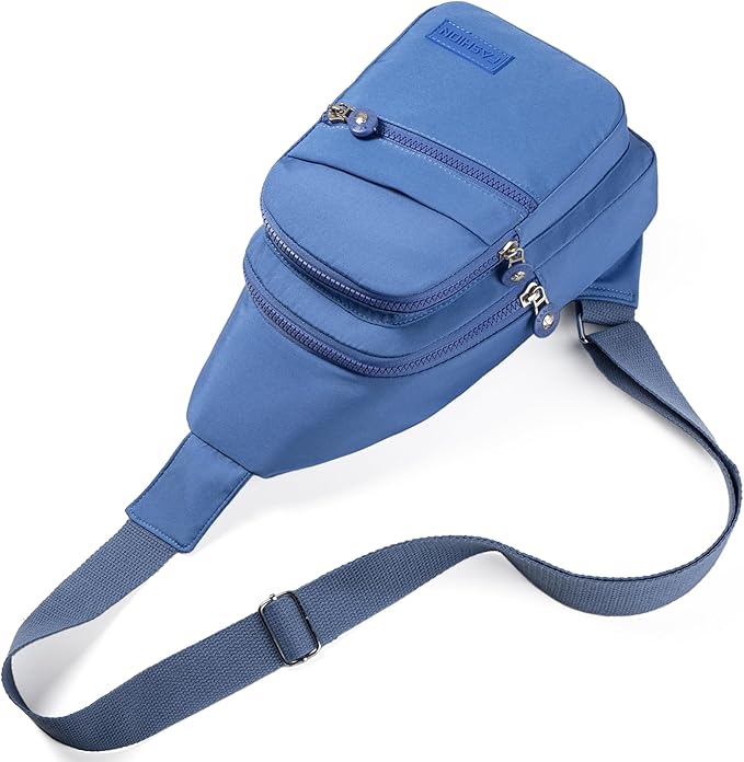 Banelu Small Sling Backpack Crossbody Sling Bag for Women Men, Chest Bag Daypack Fanny Pack Cross Body Bag for Outdoors Hiking Traveling - Blue