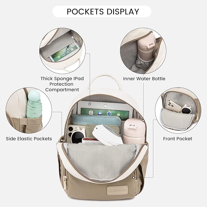 LOVEVOOK Mini Backpack for Women Light Weight Small Waterproof Backpack Purses Daily Backpack… | Light Weight