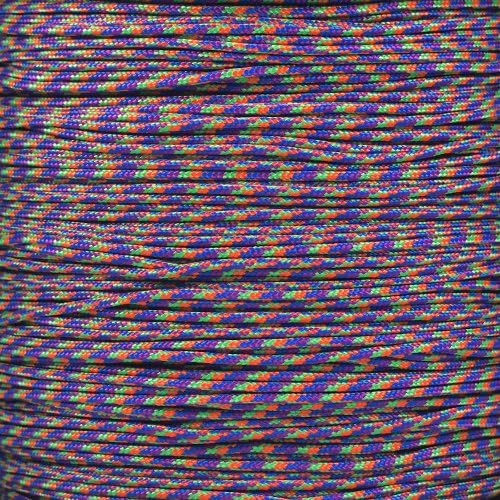 Paracord Planet 95lb Paracord – 1 Strand Type I Parachute Cord for Outdoors and DIY – Mardi Gras (100 ft)