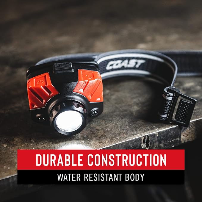 COAST FL75R Rechargeable 530 Lumen Dual Color Focusing LED Headlamp, Green