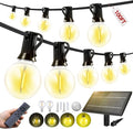 100FT Solar Lights Outdoor Waterproof: G40 30M Shatterproof Bulbs Patio Lights - Solar Powered Remote Control 3 Light Modes Dimmable Solar Light - Camping Backyard Garden Deck Outside Yard