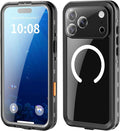 Compatible for iPhone 17 Pro Max Case 6.9" Waterproof 【Compatible with Magsafe 】【IP68 Underwater】 Clear Magnetic Built-in Screen Protection Lanyard Diving Swim Dustproof Shockproof Black
