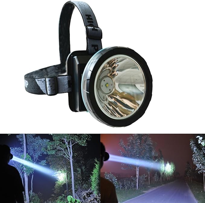 ODEAR Bright Headlamp Rechargeable LED Torch for Mining,Camping, Hiking, Fishing