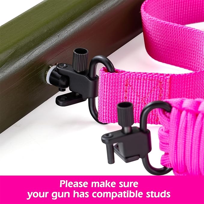 VVAAGG Two-Point Paracord Rifle Sling with Swivels, Non-Slip Gun Sling with Adjustable Length Strap