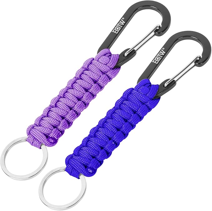 EOTW Paracord Keychain for Men Women Paracord Carabiner Backpack Keychain with Aluminum Clip for Camping Hiking Outdoor Gear