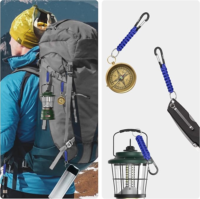 EOTW Paracord Keychain for Men Women Paracord Carabiner Backpack Keychain with Aluminum Clip for Camping Hiking Outdoor Gear