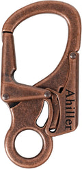 Ahiller Carabiner Clip, Double Anti-Misopening Locking Design, 3" Zinc Alloy Heavy Keychain for Outdoor Camping Hiking, Key Ring Clip