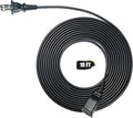 Black Extension Cord 10 ft Long Thin Extension Cords 2 Prong with Single Plug Ideal for Christmas Lights,Halloween Decorations, Lamps,TV Power Cord Indoor/Outdoor Use