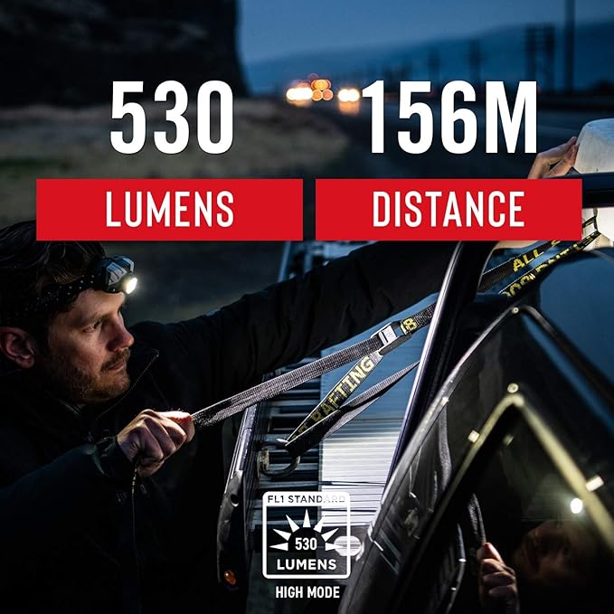 Coast - 20617 FL75R Rechargeable 530 Lumen Dual Color Focusing LED Headlamp, Blue Blue
