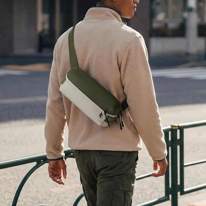 tomtoc Compact EDC Sling Bag 3L-10L, Minimalist Crossbody Bag Chest Shoulder Pack for Men Women, X-pac/Recycled Polyester