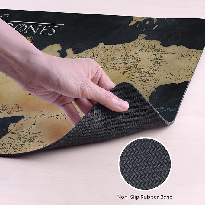 Head Case Designs Officially Licensed HBO Game of Thrones World Map Graphic Art 37.4 x 15.75 x 0.16 inches (900 x 400 mm) - XL Gaming Office Desk PC Keyboard Mouse Mat Pad